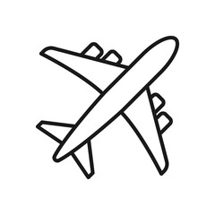 Plane line icon. Flight outline illustration