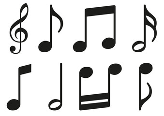 Music notes icon collection