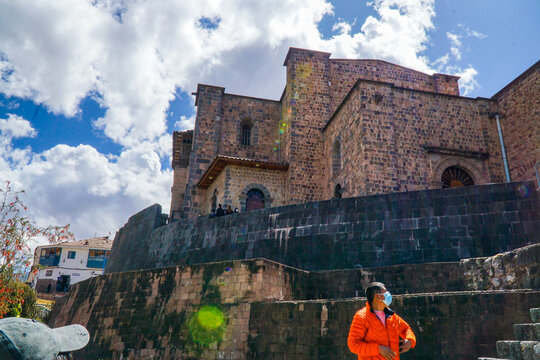 Ruins of the Temple dedicated to Sun God in Koricancha complex of Inca Empire located at Convent of Santo Domingo in the city of Cusco, Peru.