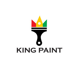 Obraz premium king paint logo design vector