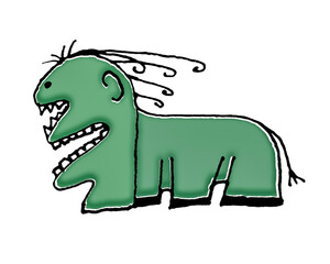 Fanstasy sketchy monster drawing