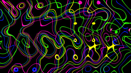 abstract line wave background animation. abstract geometric particle line wave background.