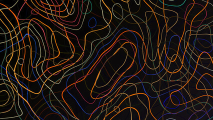 abstract line wave background animation. abstract geometric particle line wave background.