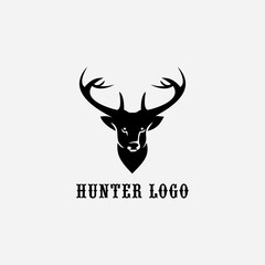 deer, hunting, flat and vintage design collection templates.