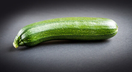 Zucchini isolated on a black background