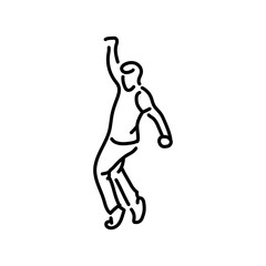 Man dancing color line icon. Pictogram for web page