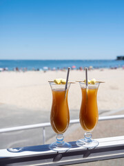 cocktail vue sur la plage