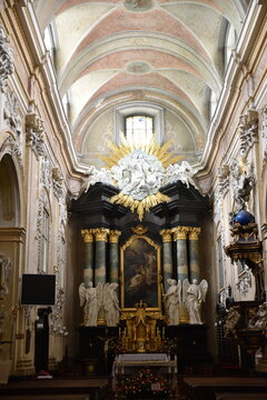Autel baroque à Cracovie. Pologne