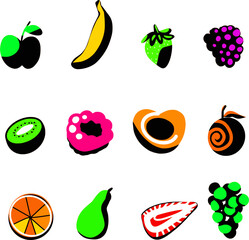 Fruits set for your design