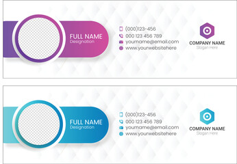 Email signature template and personal social media design 02