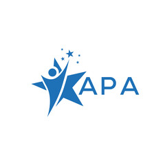 APA Letter logo  white background .APA Business finance logo design vector image  in illustrator .APA  letter logo design for entrepreneur and business.
 - obrazy, fototapety, plakaty