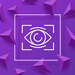 Eye scanning line icon. Biometry, iris, face ID, confirmation, confirm, recognize, recognition, verification, identity, DNA. Biometrics concept. Vector line icon for Business and Advertising