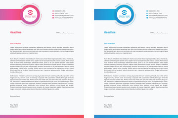 Creative modern clean professional corporate business letterhead template design 01