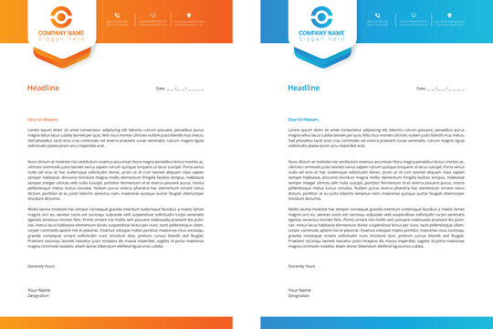 Creative modern clean professional corporate business letterhead template design 04
