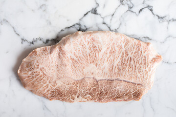 Raw kobe prefecture wagyu beef