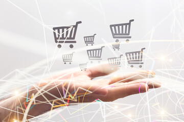 Shopping cart as part of the network in hand . The concept of Innovation in e-Commerce.