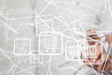 percent shopping digital in hand