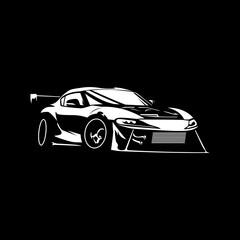 vector drifting car for super car illustration