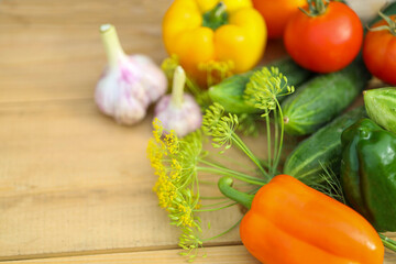 Autumn cooking background with seasonal organic vegetables, top view, copy space. Ingredients