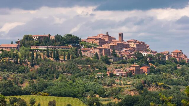 Day Time Lapse of Montepulciano, Tuscany, Italy