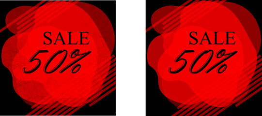 sale vector image red and black