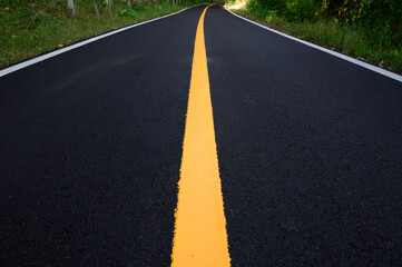 Fototapeta na wymiar Asphalt road with lines,horizontal road texture background