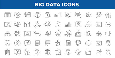 Big data icons - obrazy, fototapety, plakaty