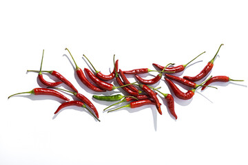 hot chili peppers on colorful backgrounds