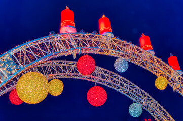 Public decorations during Christmas time in Vienna, Austria.