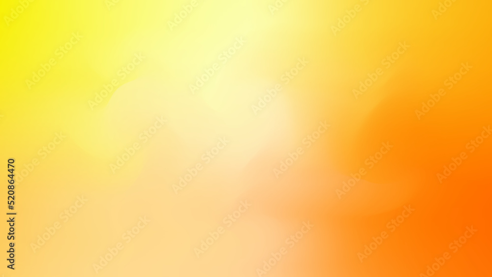 Wall mural abstract smooth blur yellow and orange color gradient lighting effect background with blank space fo