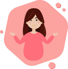 the flute girl spreads her hands, not understanding what to do next