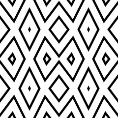 Seamless ethnic pattern. Rhombuses ornament. Diamonds backdrop. Tiles wallpaper. Ethnic motif. Geometric background. Digital paper. Tribal textile print. Web design. Abstract image. Vector work