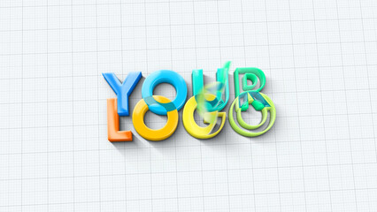 Fototapeta Glossy Logo Build Up obraz
