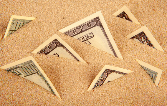 image of money sand background 