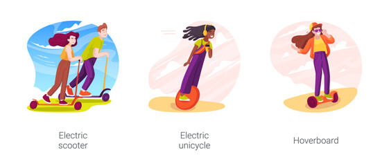 Urban vehicles isolated cartoon vector illustration set © Visual Generation