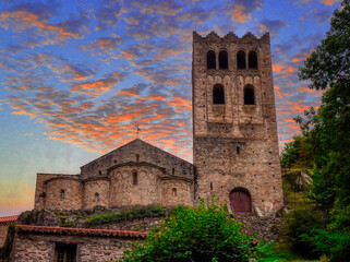 Fototapeta premium Sant Martí de Canigó (Castell de Vernet) - Conflent - França (60)