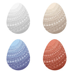 Easter eggs fantasy set. Vector illustration.