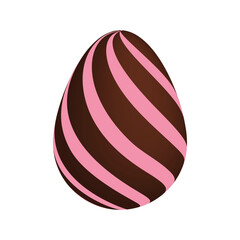 Chocolate Easter eggs. Vector illustration.