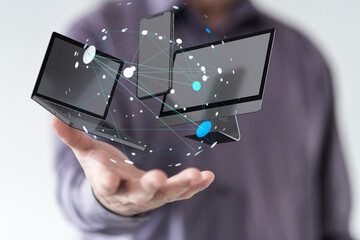 Business intelligence analyst dashboard on virtual