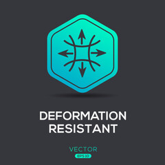 Creative (Deformation resistant) Icon, Vector sign.