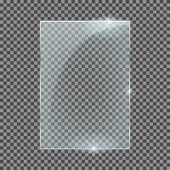 Glass plate isolated on a transparent background