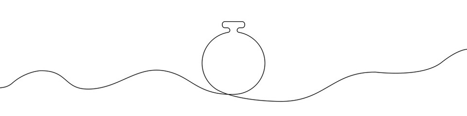 Stopwatch icon line continuous drawing vector. One line stopwatch icon vector background. Stopwatch icon. Continuous outline of a stopwatch icon.