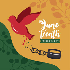 juneteenth freedom day poster © Gstudio