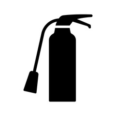 Fire extinguisher icon. Black silhouette. Front side view. Vector simple flat graphic illustration. Isolated object on a white background. Isolate.