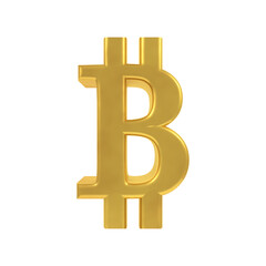 bitcoin gold icon crypto coin.3D RENDER