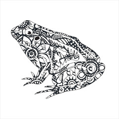 Frog Animal Mandala Coloring page