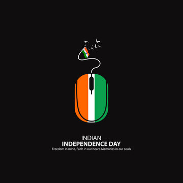 Indian Independence Day, 3D illustration. 