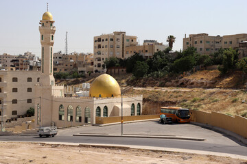 Amman, Jordan : golden mosque for muslims