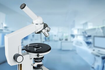 Prepare sample for research on microscope. Science and medicine concept.