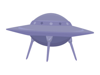 Flying saucer, monochrome illustration